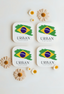 Brazilian Flag Coaster